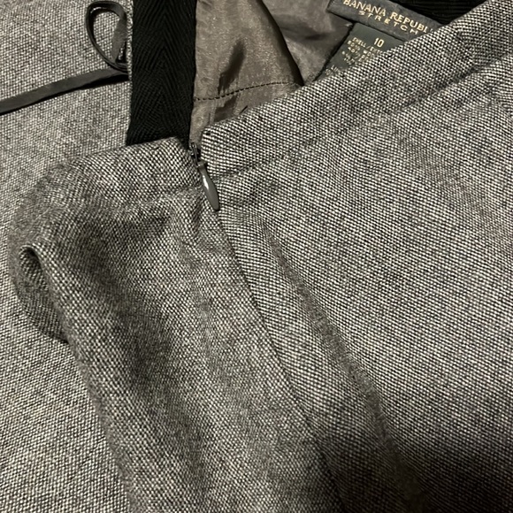 EUC Banana Republic Midi Skirt Twill Grey 10 - Picture 4 of 4